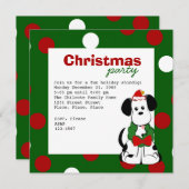 Invitation Dalmate de Noël (Devant / Derrière)