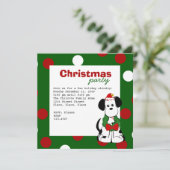 Invitation Dalmate de Noël (Debout devant)