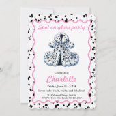 Invitation Dalmatian Print Birthday | Black and White party (Devant)