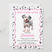 Invitation Dalmatian Print Birthday | Black and White party (Devant)