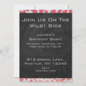 Invitation Dalmatie rose et blanc avec monogramme (Dos)