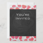Invitation Dalmatie rose et blanc avec monogramme (Devant)