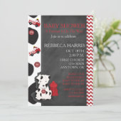 Invitation dalmatien de tableau de Chevron de baby (Debout devant)