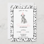 Invitation Dalmatien Rose Assis Reste (Devant)