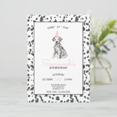 Invitation Dalmatien Rose Assis Reste (Debout devant)