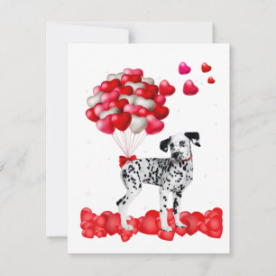 Invitation Dalmatien Valentines Jour tenue Amoureux des chien