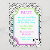 Invitation dalmatienne 2 de fête d'anniversaire (Devant / Derrière)