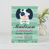 Invitation dalmatienne d'anniversaire (rayures (Debout devant)