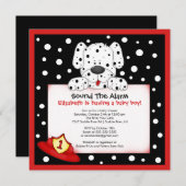 Invitation dalmatienne de baby shower de garçon de (Devant / Derrière)