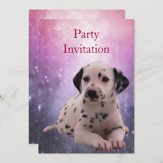 Invitation Dalmation au parc (Devant / Derrière)