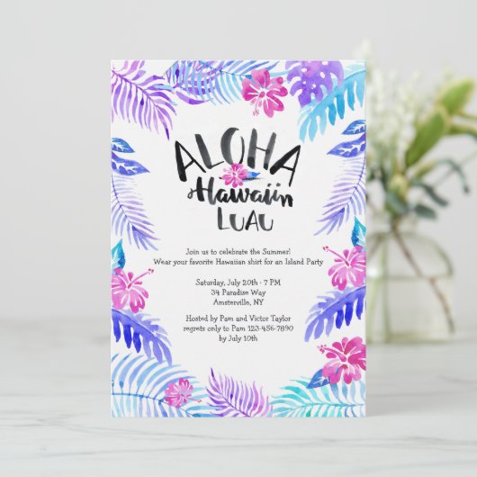 Invitation d'Aloha Hawaiian (Debout devant)