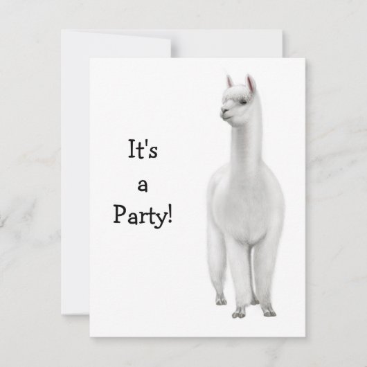 Invitation d'alpaga (Devant)