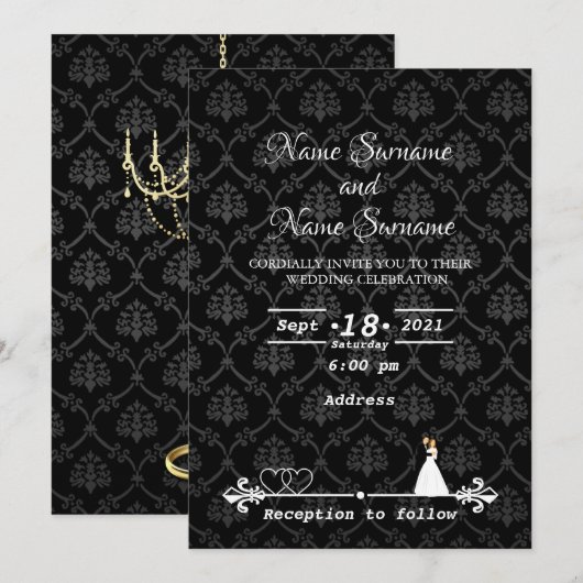 Invitation Damas (Devant / Derrière)