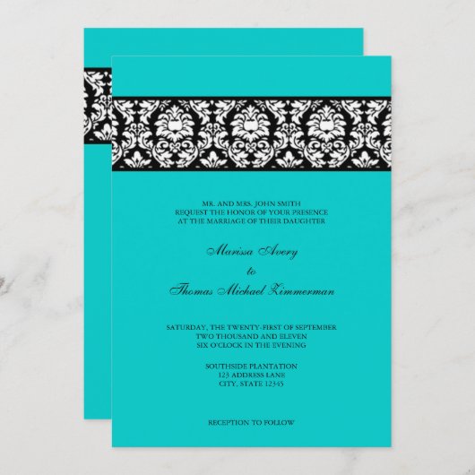 Invitation Damas (Devant / Derrière)