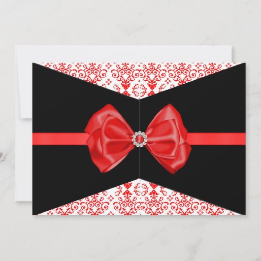Invitation Damas bitumineux [Rouge] (Devant)