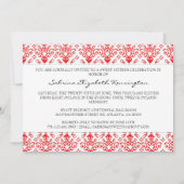 Invitation Damas bitumineux [Rouge] (Dos)