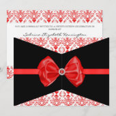 Invitation Damas bitumineux [Rouge] (Devant / Derrière)