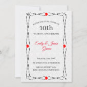 Invitation Damas Blanches Et Cadre Musical (Devant)