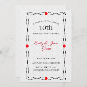 Invitation Damas Blanches Et Cadre Musical