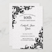 Invitation Damas Blanches Et Fils Noirs (Devant / Derrière)