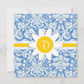 Invitation Damas bleu ; marguerite (Dos)