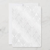 Invitation Damas de Mariage blanc avec les coeurs (Dos)