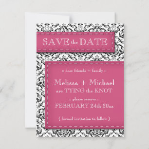 Invitation Damas en pointes roses Enregistrer la date Annonce