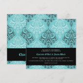 Invitation damas;mariage marriage marriages (Devant / Derrière)