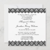 Invitation Damas noir et blanc 1 (Devant)