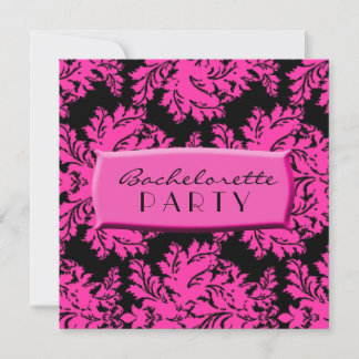 Invitation Damas noir et rose chaud
