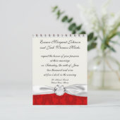 Invitation damas rouge à deux tons (Debout devant)