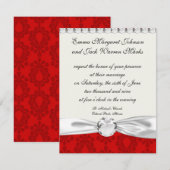 Invitation damas rouge à deux tons (Devant / Derrière)