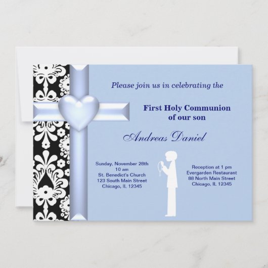 Invitation Damas Sainte Communion (Devant)