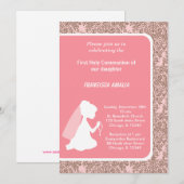 Invitation Damas Sainte Communion (Devant / Derrière)