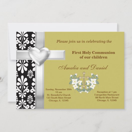 Invitation Damas Sainte Communion (Devant)