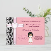 Invitation Damas Sainte Communion (Debout devant)