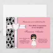 Invitation Damas Sainte Communion (Devant / Derrière)