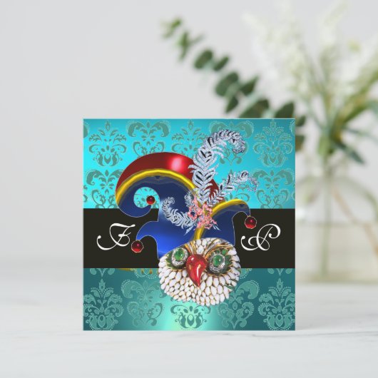 INVITATION DAMAS SARCELLE, CHOUETTE JOYAU, CHAPEAU DE LUTIN,  (Debout devant)