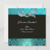 INVITATION DAMAS SARCELLE, CHOUETTE JOYAU, CHAPEAU DE LUTIN,  (Dos)