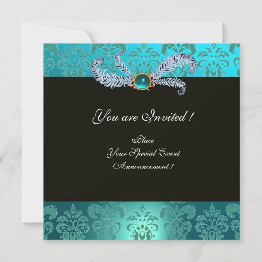 INVITATION DAMAS SARCELLE, CHOUETTE JOYAU, CHAPEAU DE LUTIN,  (Dos)