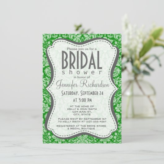 Invitation Damas vert (Debout devant)