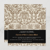 Invitation damas vintages;mariage marriage marriages (Devant / Derrière)