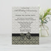 Invitation Damask 50e anniversaire de mariage (Debout devant)