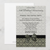 Invitation Damask 50e anniversaire de mariage (Devant / Derrière)