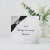 Invitation Damask 60e Anniversaire de Mariage (Debout devant)