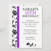 Invitation Damask Birthday (Devant)