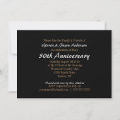 Invitation damask cowboy country 50e anniversaire mariage (Dos)