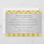 Invitation Damask doré, 50e anniversaire de mariage (Dos)