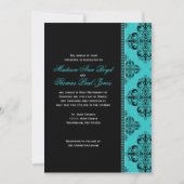 Invitation Damask en bleu (Devant)