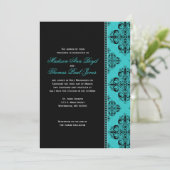 Invitation Damask en bleu (Debout devant)